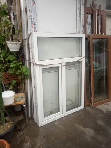 Plastik pəncərələr: İşlənmiş İkiqat şüşə paketi Plastik pəncərə, Еni: 80 sm, Uzunluğu: 156 sm — 12