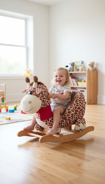 Ostale igračke: Продајем коришћену жирафа њихалицу ѕа децу. Добро очувану, погледати — 3