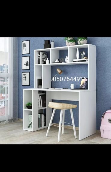 Uşaq masaları: Oğlan və qız üçün, Yeni, Siyirməsiz, Yazı masası, Stulsuz — 4