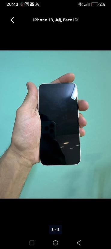 simsek su cəni: IPhone 13, 128 GB, Ağ, Face ID — 5