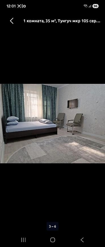 Батирлер: 1 бөлмө, 35 м², Туңгуч мкр 105-серия, 1 кабат, Жаңы ремонт — 1