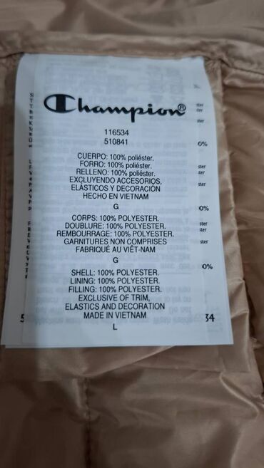 Prsluci: Champion, L, Poliester, bоја - Bež — 6