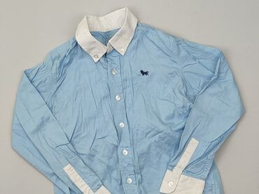 vistula koszula flanelowa: Koszula 10 lat, stan - Dobry, wzór - Jednolity kolor, kolor - Błękitny