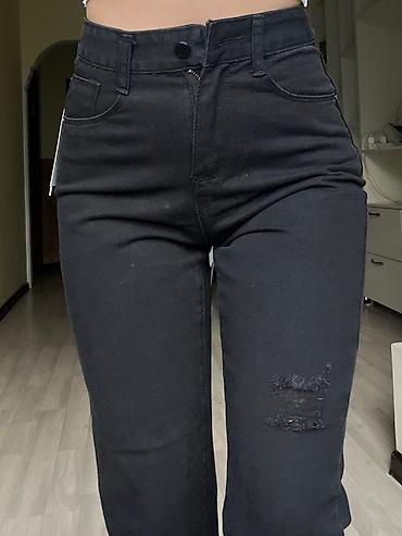 порофин: Джинсы, Мом, Bershka, Турция, Высокая талия, Стрейч, XS, S — 3