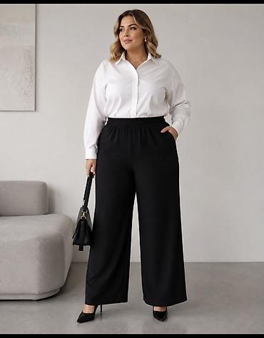 талия: Брюки Палаццо, Осень-весна, Made in KG, Новый, XL, 2XL — 2