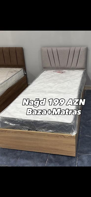 kombi kreditle: Tək nəfərlik çarpayılar – baza və başlıqla - Müxtəlif dizaynda yumşaq — 2