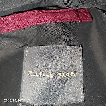 kalson geyim: ZARA MAN kişilər üçün qış parka gödəkçə - Rəng: tünd yaşıl/khaki - — 2