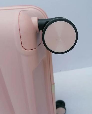 Putni koferi i torbe: Tvrdi kofer na točkiće – roze - Materijal: tvrda plastika (ABS/PC — 4