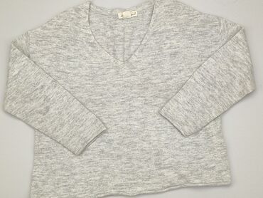 białe t shirty z dekoltem w serek: Sweter, H&M, M (EU 38), condition - Good