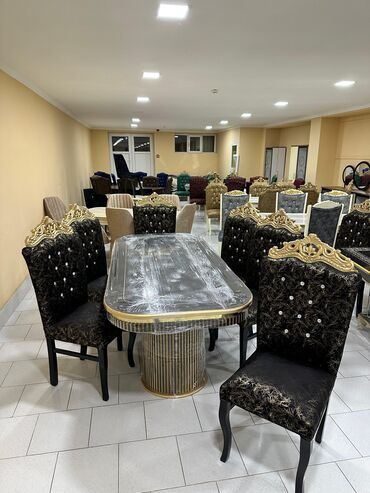 Qonaq otağı üçün, Yeni, Açılmayan, Oval masa, 6 stul