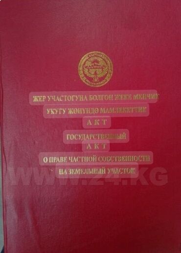 продается жилой дом с большим участкам в село кунтуу: 400 соток, Для строительства, Красная книга