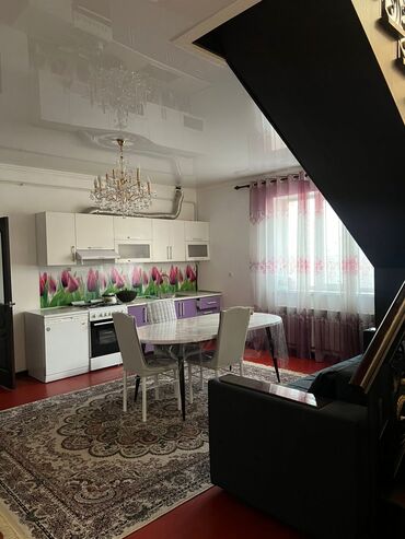 сниму квартиру в городе бишкек: 140 м², 3 комнаты, Балкон застеклен