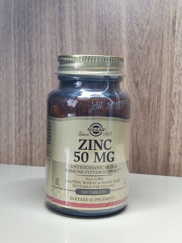 Maskalar, eynəklər: Original Solgar Sink 100 Tablet 50 mg 100 ədəd. İki ədəd alınmışdı