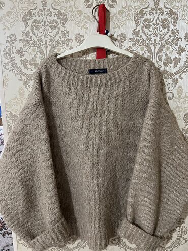 теплые свитера с мехом: Женский свитер, Оверсайз, Шерсть