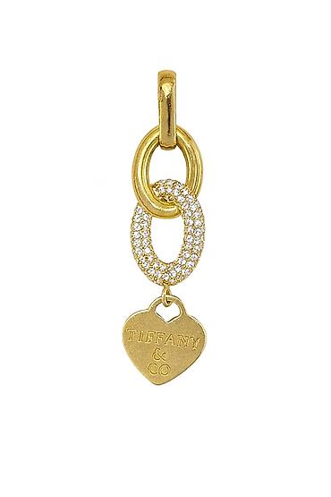 тиффани: Подвеска Tiffany&Co из желтого золота 585 с бриллианитом — 1