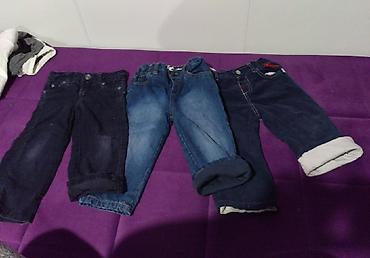 Paketi dečije odeće: Farmerice i somot pantalone dzemper, bluzica i košulja, velicina 86 — 4