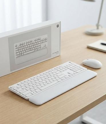 Беспроводной комплект клавиатура + мышь Xiaomi, белый цвет Стильный и