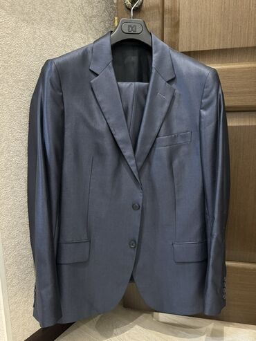 кожа костюм: Мужской костюм, 6XL (EU 52), Б/у, цвет - Синий, Самовывоз