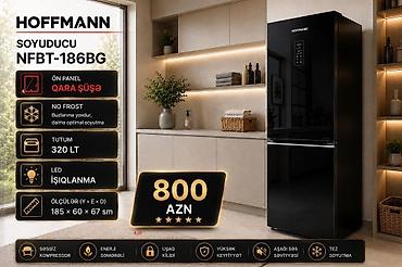 Yeni 2 qapılı Hoffman Soyuducu Satılır, rəng - Qara