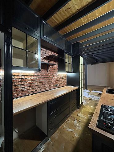 Sifarişlə mətbəx mebeli: Sifarişlə mətbəx dəsti, Özü çəkən petlələr, MDF, Kredit var, Pulsuz çatdırılma — 10