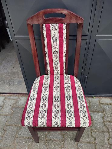 Stolice: Drvena trpezarijska stolica sa naslonom - Konstrukcija: masivno drvo — 10