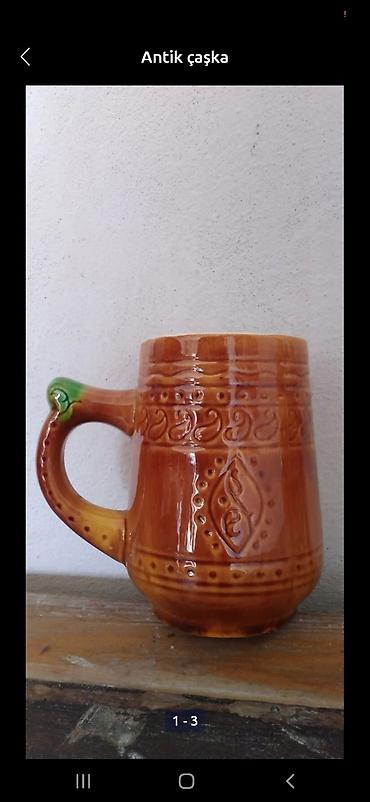 dekor ev: Məhsul: Keramika antik fincan/çəkmə krujka - Material: Şirli keramika — 2