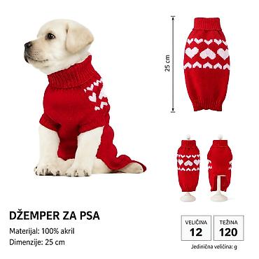 KMT Džemper za kućne ljubimce sa motivom srca 278916 - Topao pleteni