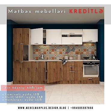 mebelman: Sifarişlə mətbəx dəsti, MDF, Kredit var, Pulsuz çatdırılma — 7