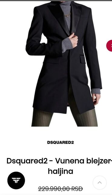 Sakoi: Dsquared2, S (EU 36), Svila, Jednobojni — 5