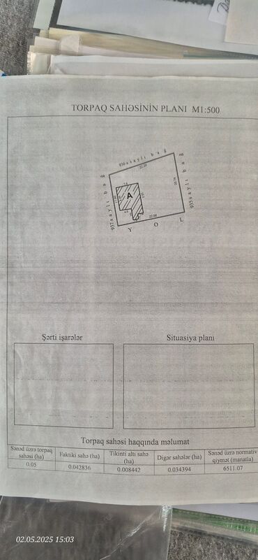 Torpaq sahələrinin satışı: Tikinti, Mülkiyyətçi, Kupça (Çıxarış) — 1