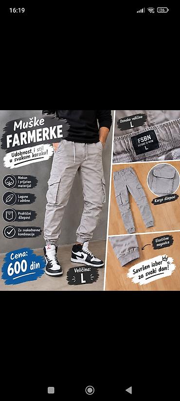 new yorker vrbas: Muške farmerke – model sa kargo džepovima - Materijal: mekan i — 1