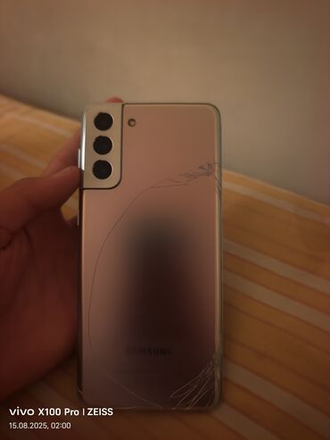 холодилик бу: Samsung Galaxy S21 Plus 5G, Б/у, 128 ГБ, цвет - Белый, 2 SIM, eSIM