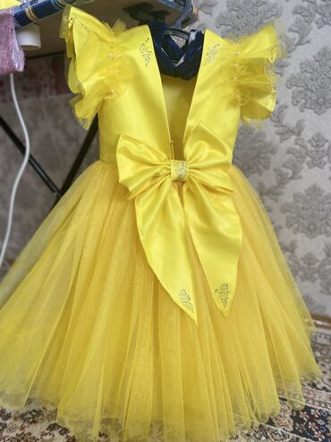 сток одежда: Детское платье, цвет - Желтый