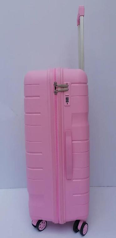 Putni koferi i torbe: Tvrdi kofer za putovanja – ružičasti - Materijal: čvrsta — 10