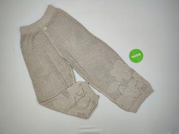 bluzki do dzwonow: Ażurowe spodnie damskie Burro - Marka: BURRO - Kolor: beżowy/piaskowy — 2