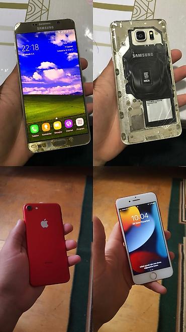 iphone 7 gəncə: IPhone 7, 128 GB, Qırmızı, Barmaq izi — 1