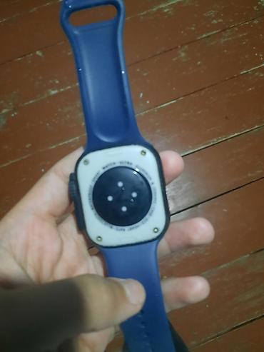 toxuma aparatı: Ağıllı saat – mavi silikon qayışlı, düzbucaqlı sensor displey — 3