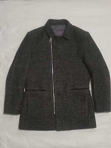 adidas japan jacket: Пальто тёмно‑серый меланж от бренда BIERAODUO - Фасон: прямое — 1