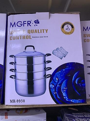 Пароварки: Набор пароварки MGFR MR-9930 — 5 предметов - Материал: нержавеющая — 1