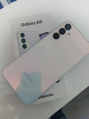 Samsung: Samsung Galaxy A15, 128 GB, rəng - Ağ, Düyməli, Barmaq izi, İki sim kartlı