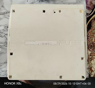PS3 (Sony PlayStation 3): Sony PlayStation 3 Slim 1TB oyun konsolu dəsti - Model: PS3 Slim, alt — 3