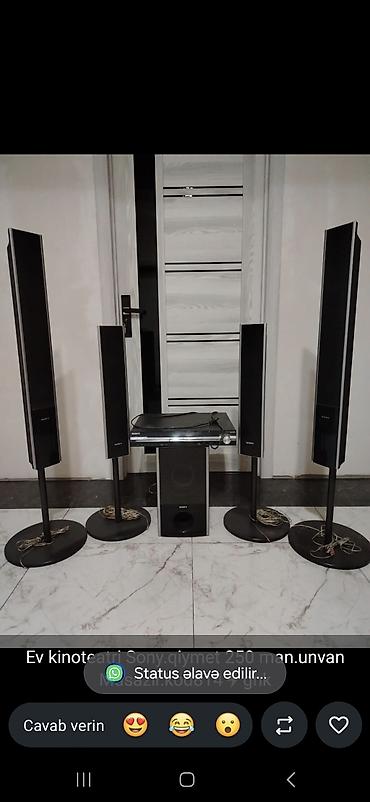 su tozsoran: Sony ev kinoteatri komplekti - Marka/model: Sony (5.1 kanal ev — 1
