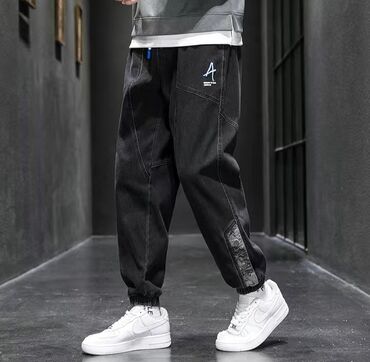 мужская джинсы: Джинсы 4XL (EU 48), цвет - Черный