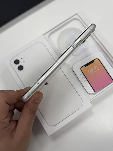 2ci el iphone 11: IPhone 11, 64 GB, White Titanium, Barmaq izi, Face ID — 6