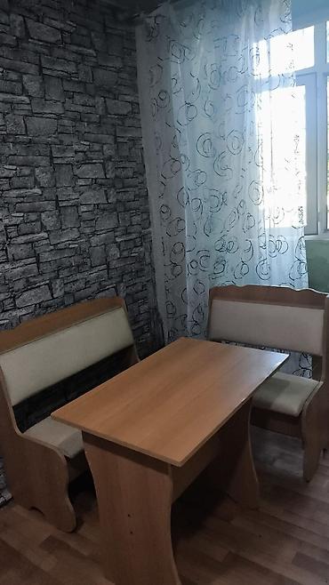 desmal: Mətbəx/nahar dəsti – 1 stol + 2 skamya - Material: ağac/laminat — 1