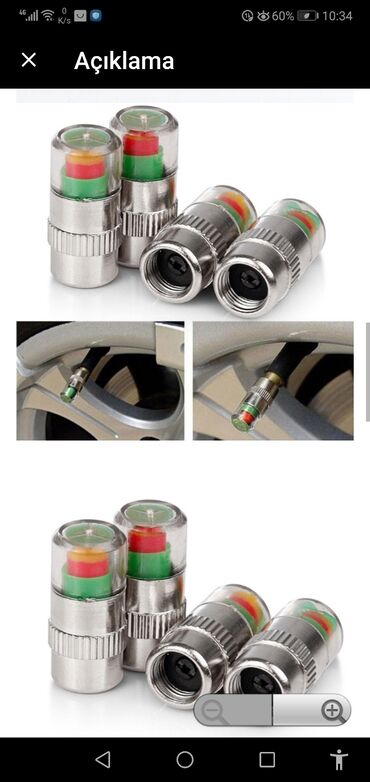 Şin, disk və təkərlər üçün digər aksessuarlar: Mşın üçün,tekerlerin havasın azalıb azalmadığını gösterir — 2