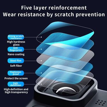 Videokameralar: GoPro 12, 11 10, 9 Ekran qoruyucusu — 8