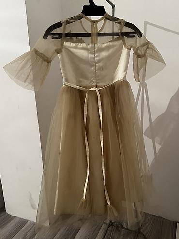 Платья: Детское платье, цвет - Бежевый, Б/у — 8