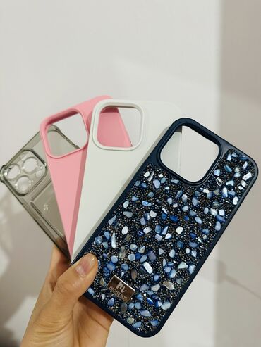 чехол айфон 13 про макс: Чехлы на iPhone 13 Pro 4 шт, в отличном состоянии Синий чехол - камни
