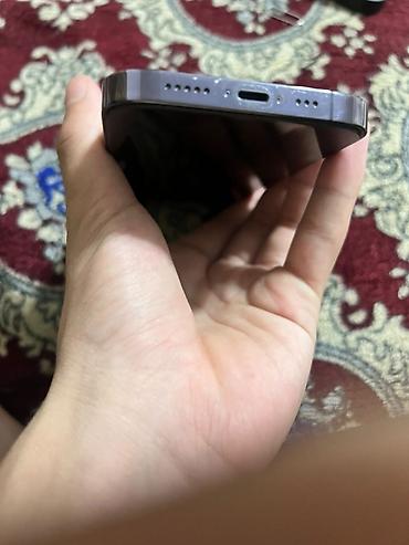 Apple iPhone: IPhone 14 Pro, Б/у, 128 ГБ, Deep Purple, Защитное стекло, Чехол, Коробка, 76 % — 3